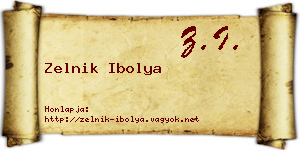 Zelnik Ibolya névjegykártya